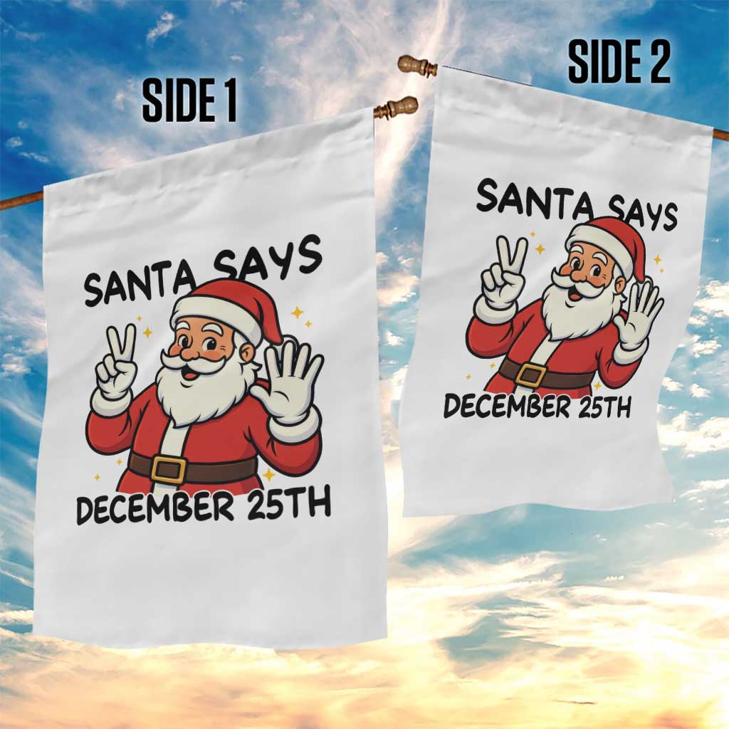 Santa Christmas December 25th Season Garden Flag - Wonder Print Shop
