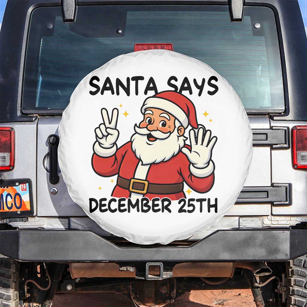 Santa Christmas December 25th Season Spare Tire Cover - Wonder Print Shop