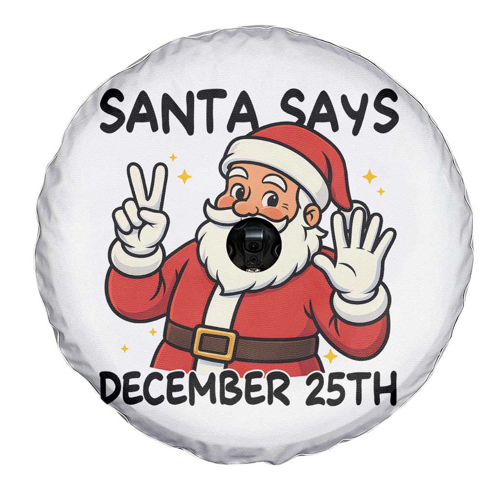 Santa Christmas December 25th Season Spare Tire Cover - Wonder Print Shop