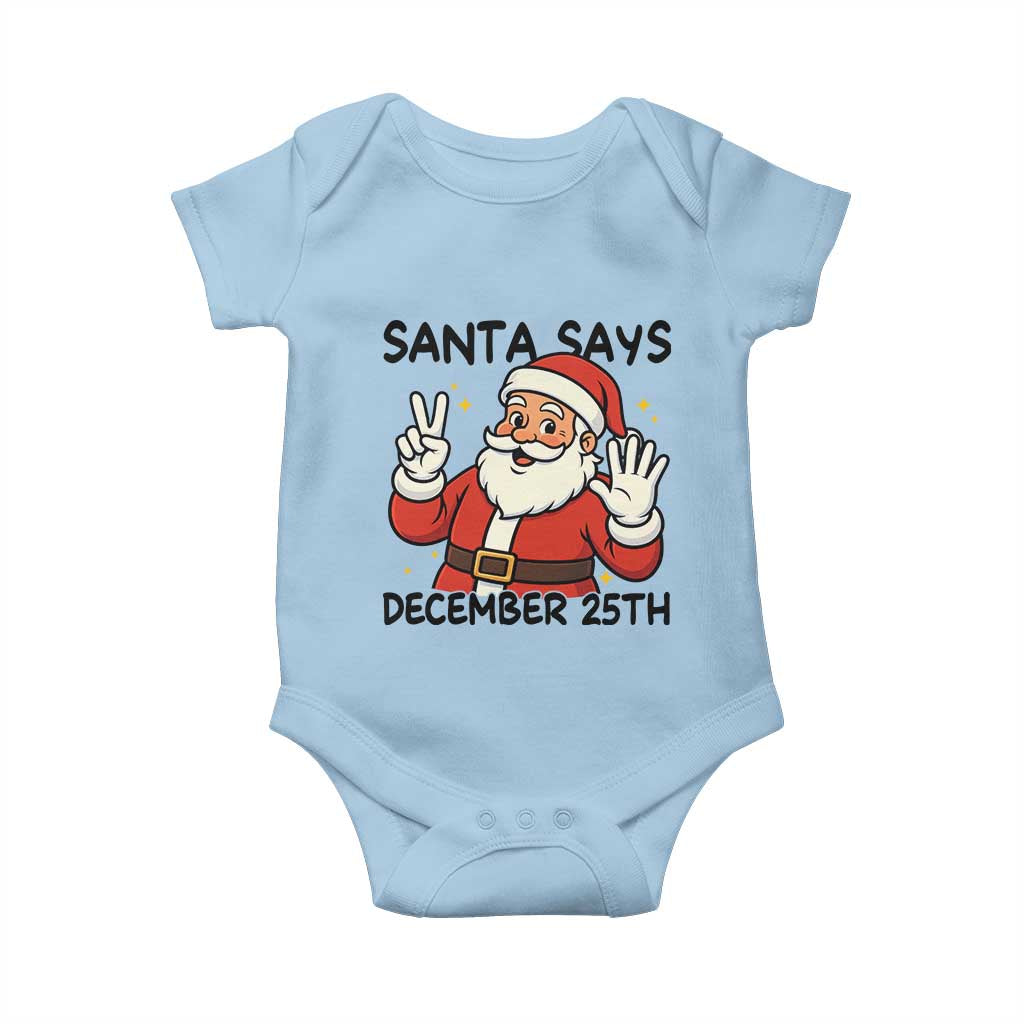 Santa Christmas December 25th Season Baby Onesie - Wonder Print Shop