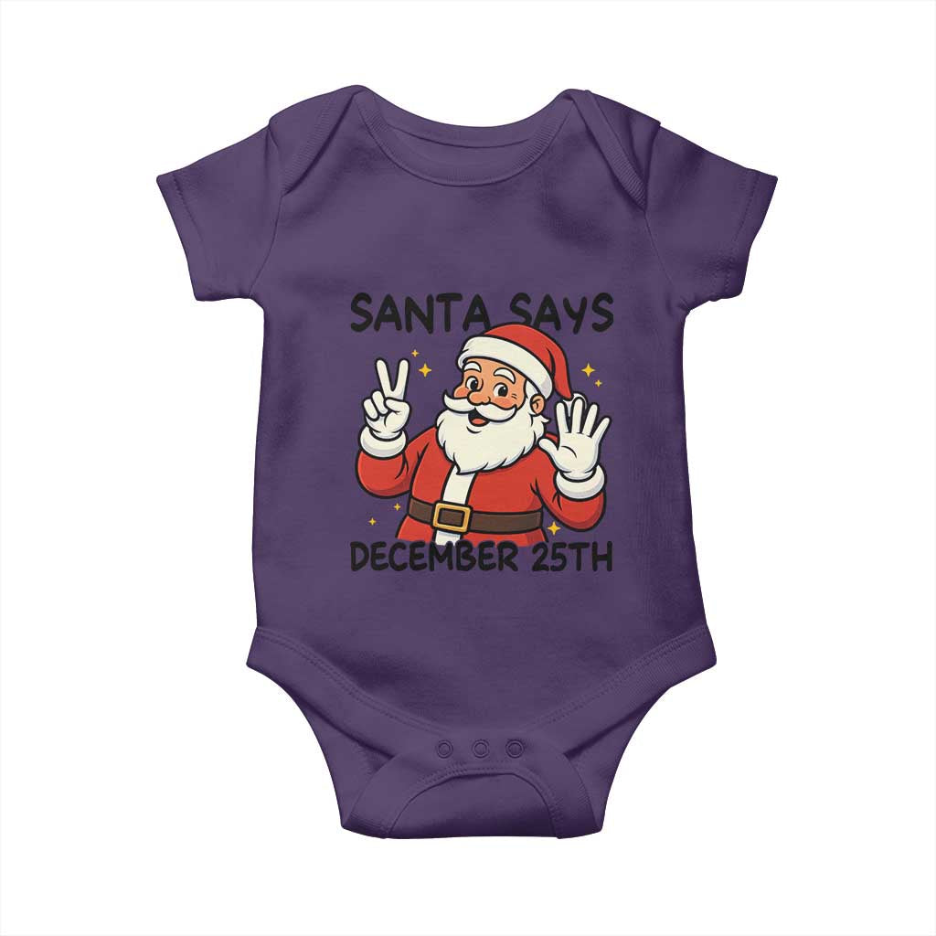 Santa Christmas December 25th Season Baby Onesie - Wonder Print Shop