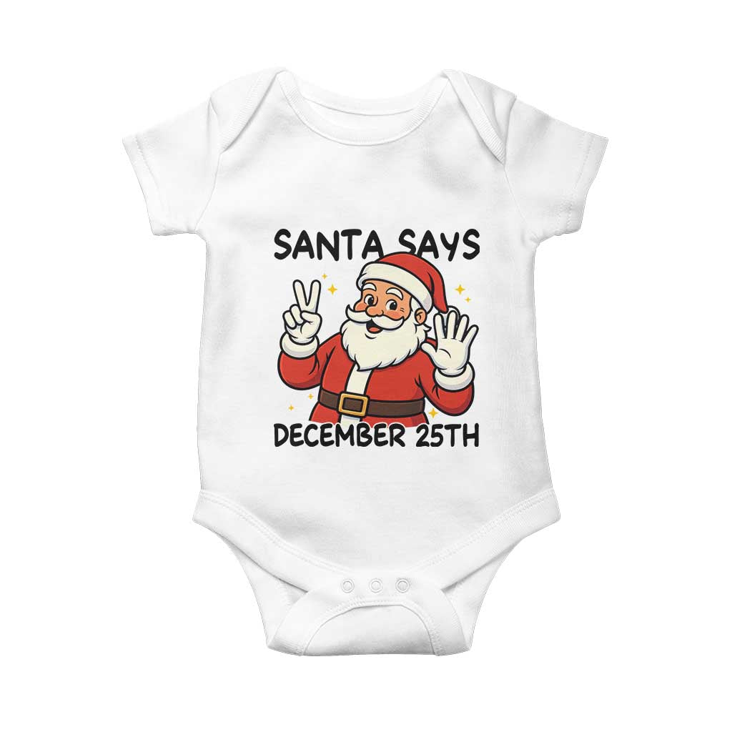 Santa Christmas December 25th Season Baby Onesie - Wonder Print Shop
