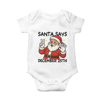 Santa Christmas December 25th Season Baby Onesie - Wonder Print Shop