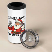 Santa Christmas December 25th Season 4 in 1 Can Cooler Tumbler - Wonder Print Shop