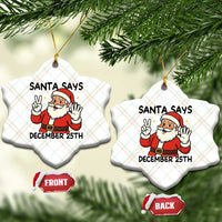 Santa Christmas December 25th Season Ceramic Ornament - Wonder Print Shop