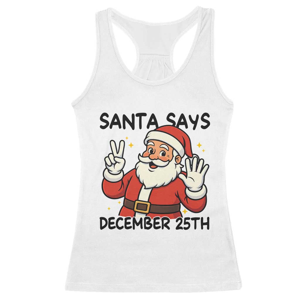 Santa Christmas December 25th Season Racerback Tank Top - Wonder Print Shop