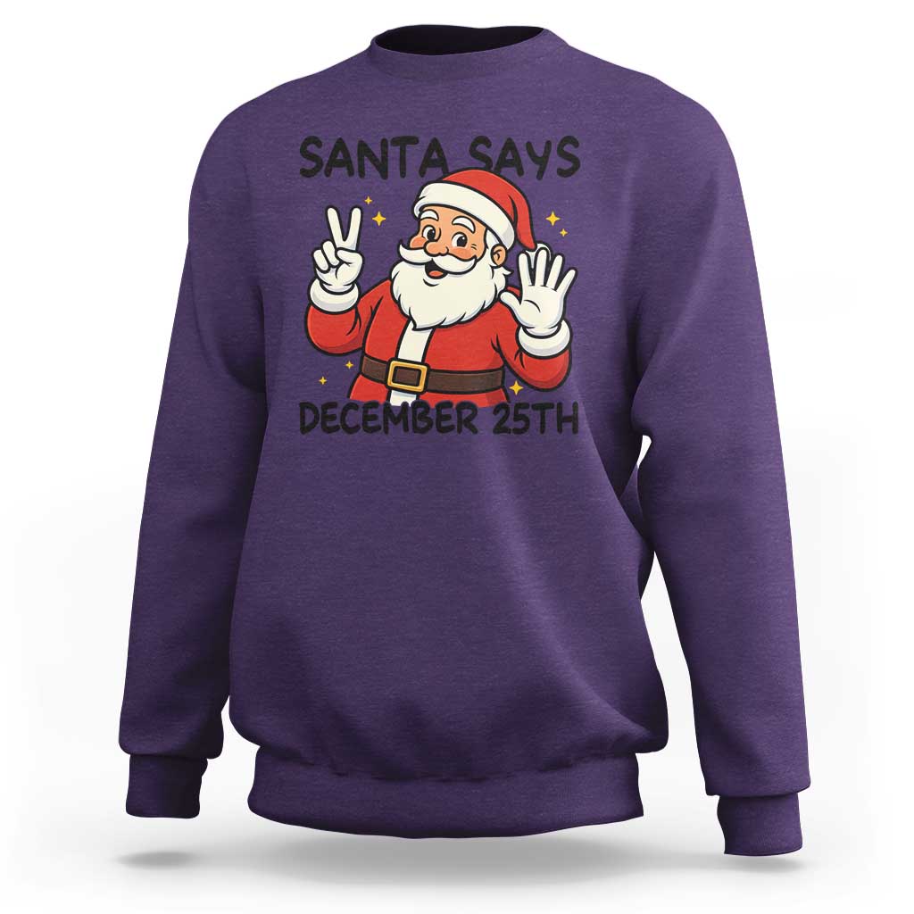 Santa Christmas December 25th Season Sweatshirt - Wonder Print Shop