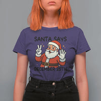 Santa Christmas December 25th Season T Shirt For Women - Wonder Print Shop