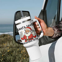 Santa Christmas December 25th Season Tumbler With Handle - Wonder Print Shop