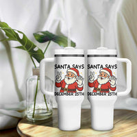 Santa Christmas December 25th Season Tumbler With Handle - Wonder Print Shop