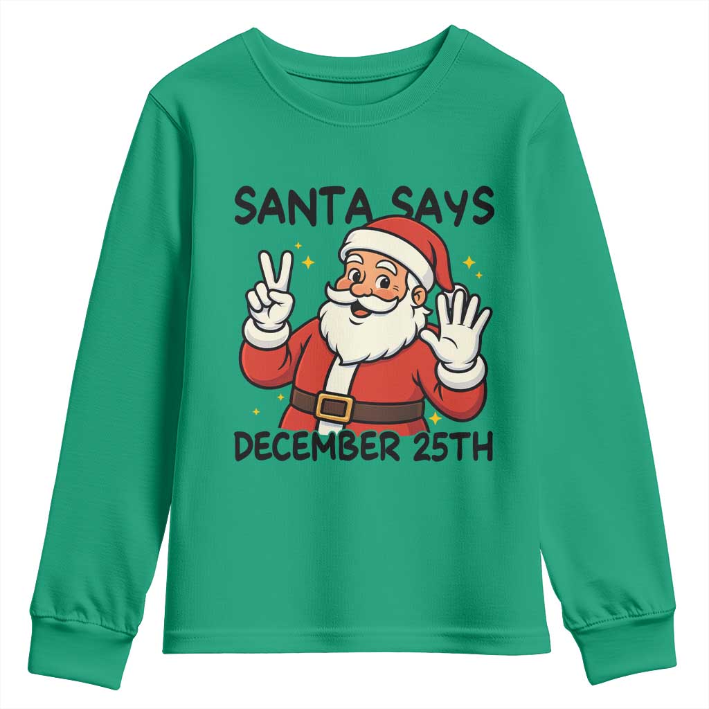Santa Christmas December 25th Season Youth Sweatshirt - Wonder Print Shop