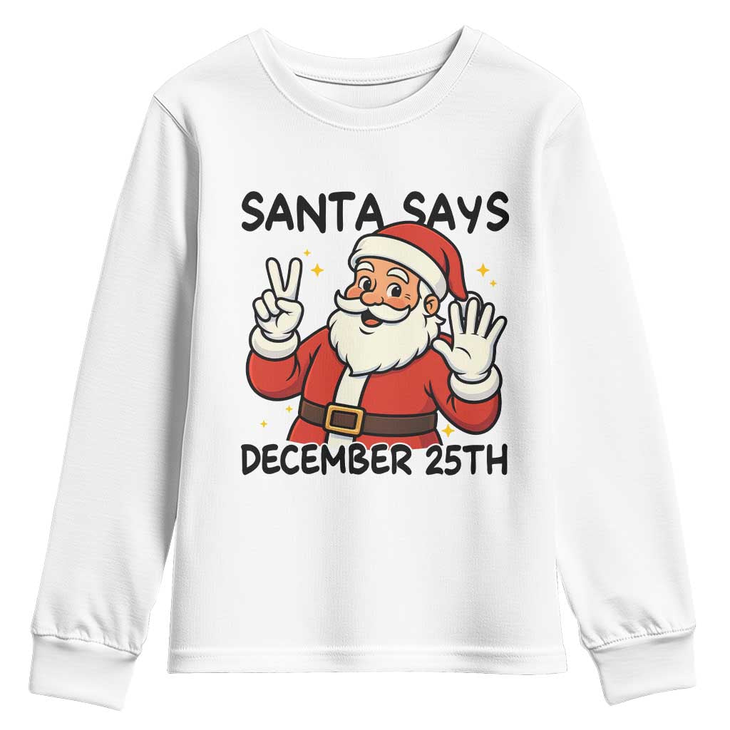 Santa Christmas December 25th Season Youth Sweatshirt - Wonder Print Shop