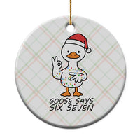 67 Six Seven Chirtsmas Meme Ceramic Ornament Funny Silly Goose - Wonder Print Shop