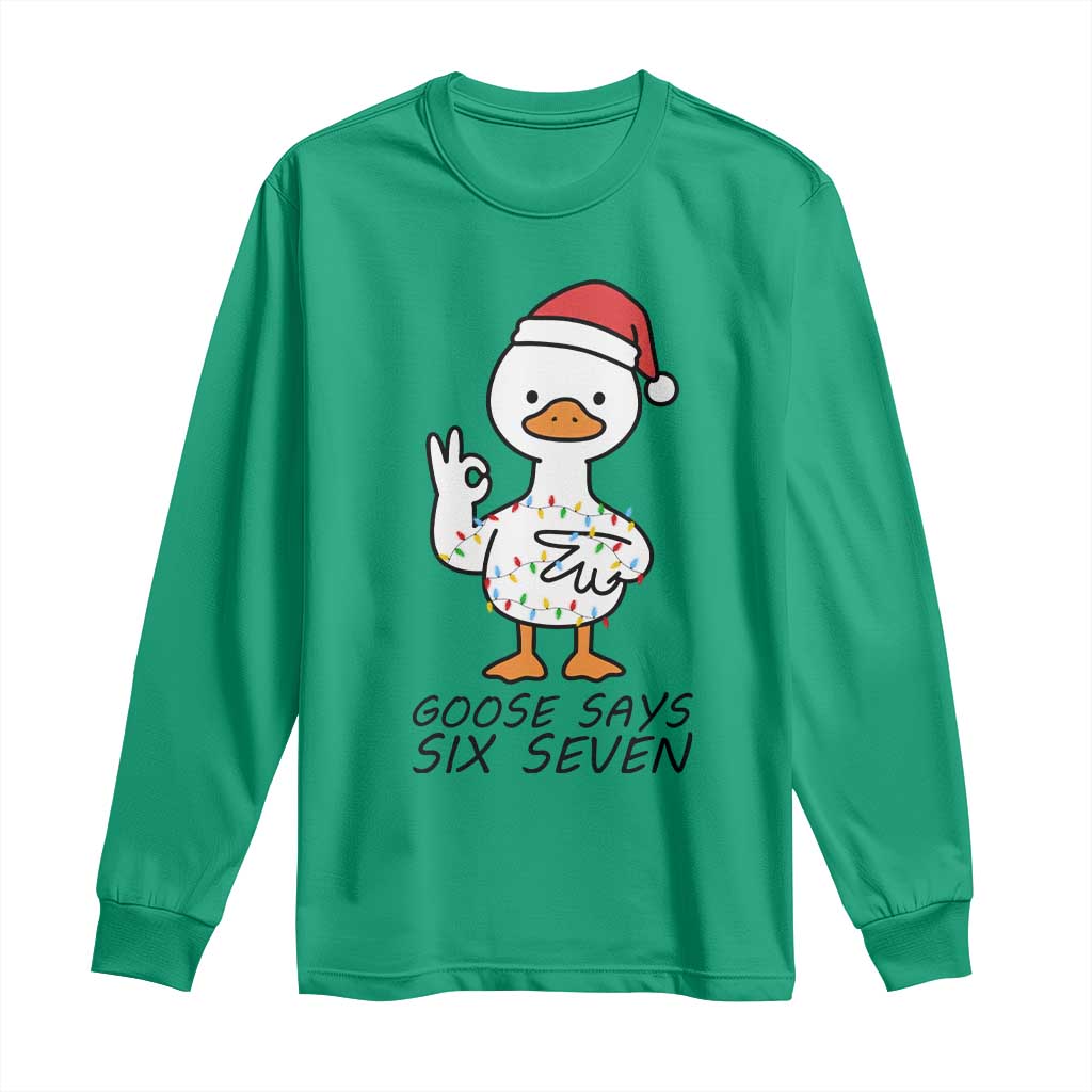 67 Six Seven Chirtsmas Meme Long Sleeve Shirt Funny Silly Goose - Wonder Print Shop