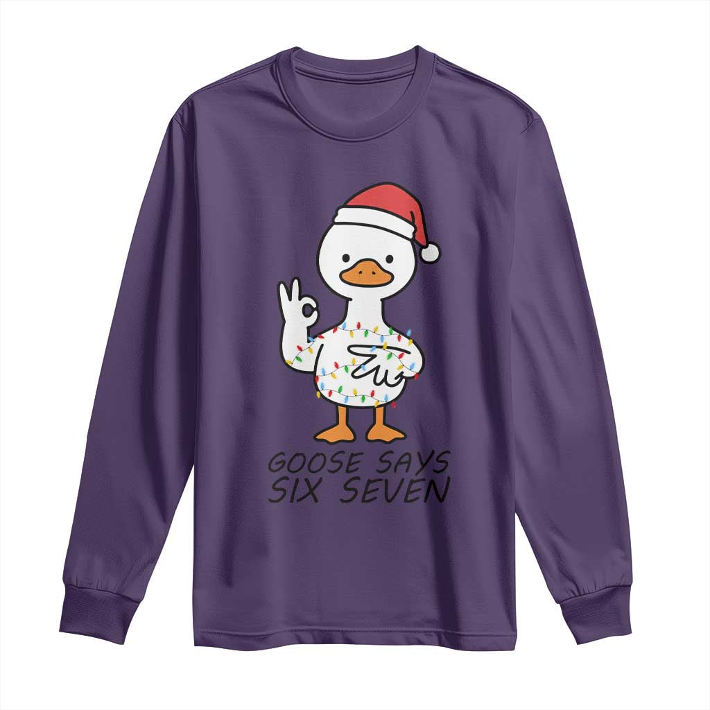 67 Six Seven Chirtsmas Meme Long Sleeve Shirt Funny Silly Goose - Wonder Print Shop