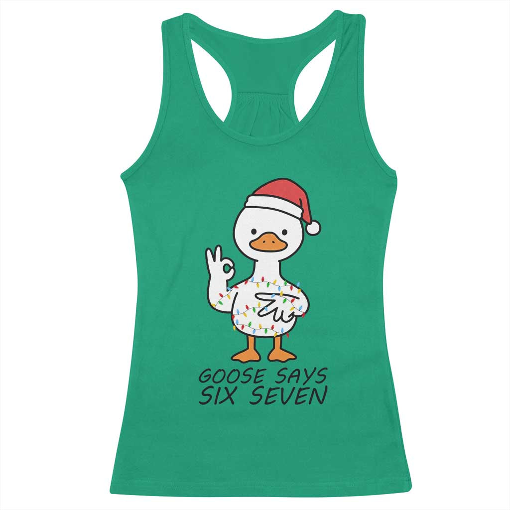 67 Six Seven Chirtsmas Meme Racerback Tank Top Funny Silly Goose - Wonder Print Shop