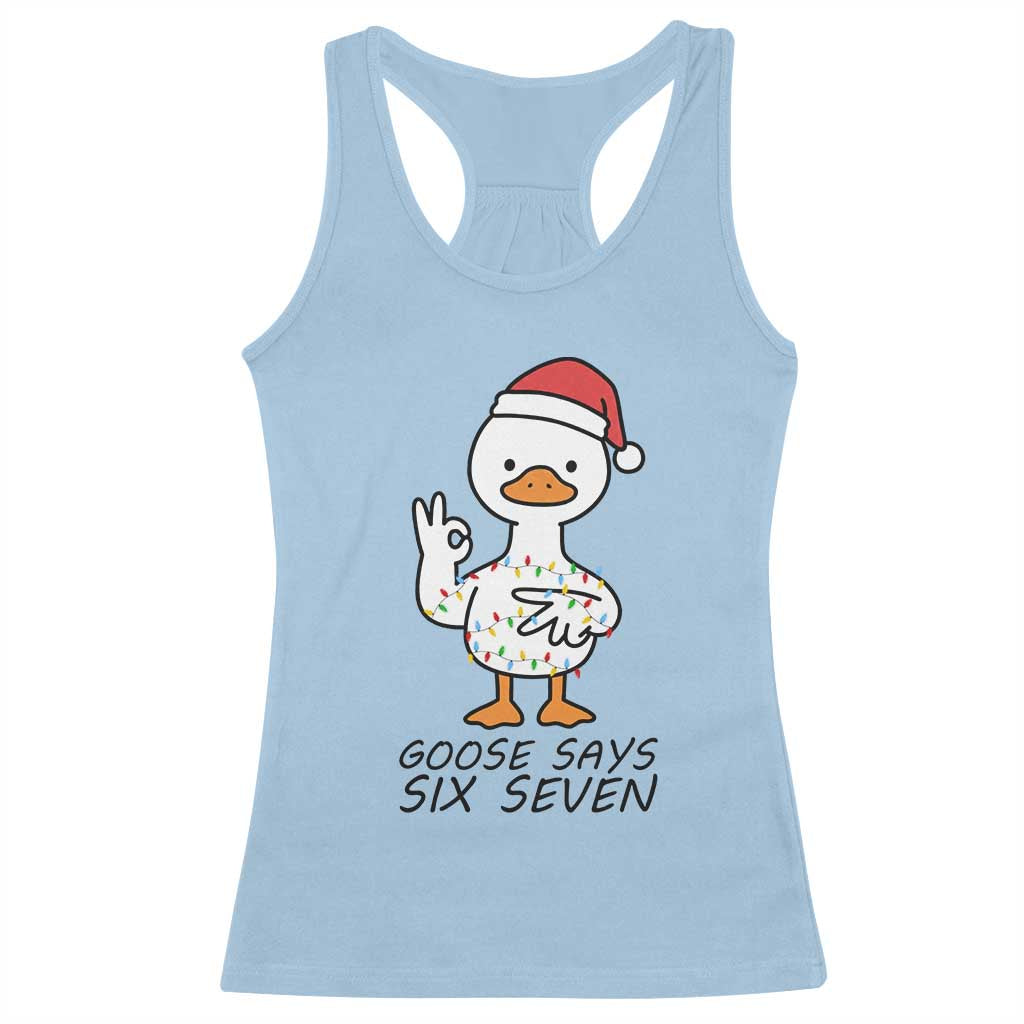67 Six Seven Chirtsmas Meme Racerback Tank Top Funny Silly Goose - Wonder Print Shop
