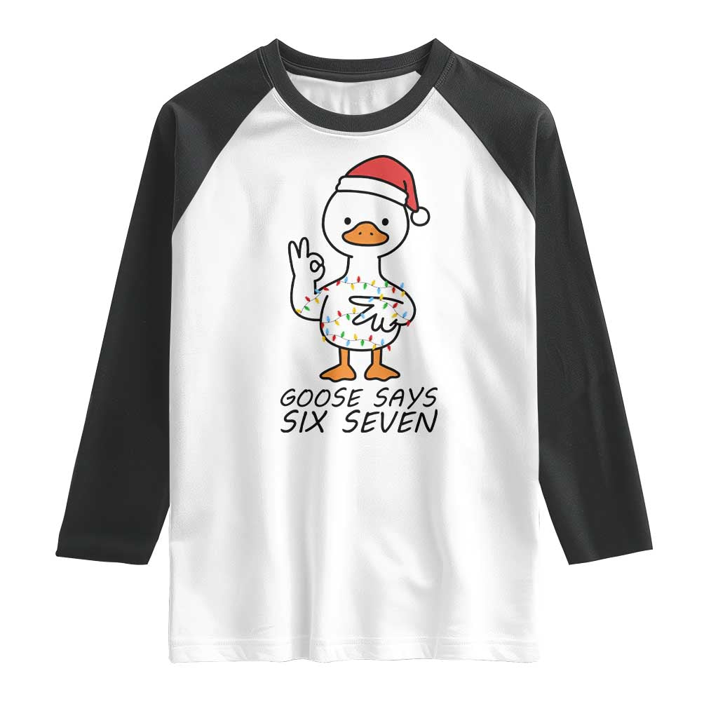 67 Six Seven Chirtsmas Meme Raglan Shirt Funny Silly Goose - Wonder Print Shop