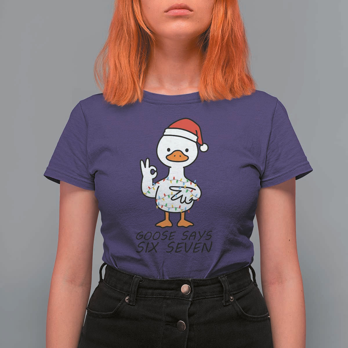 67 Six Seven Chirtsmas Meme T Shirt For Women Funny Silly Goose - Wonder Print Shop