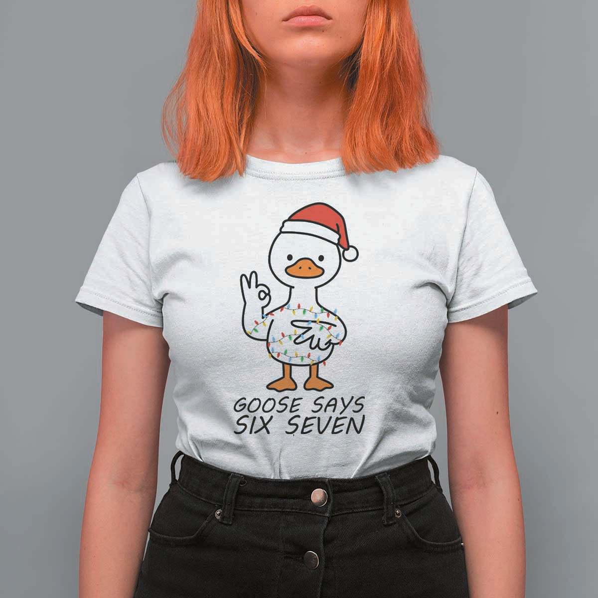 67 Six Seven Chirtsmas Meme T Shirt For Women Funny Silly Goose - Wonder Print Shop