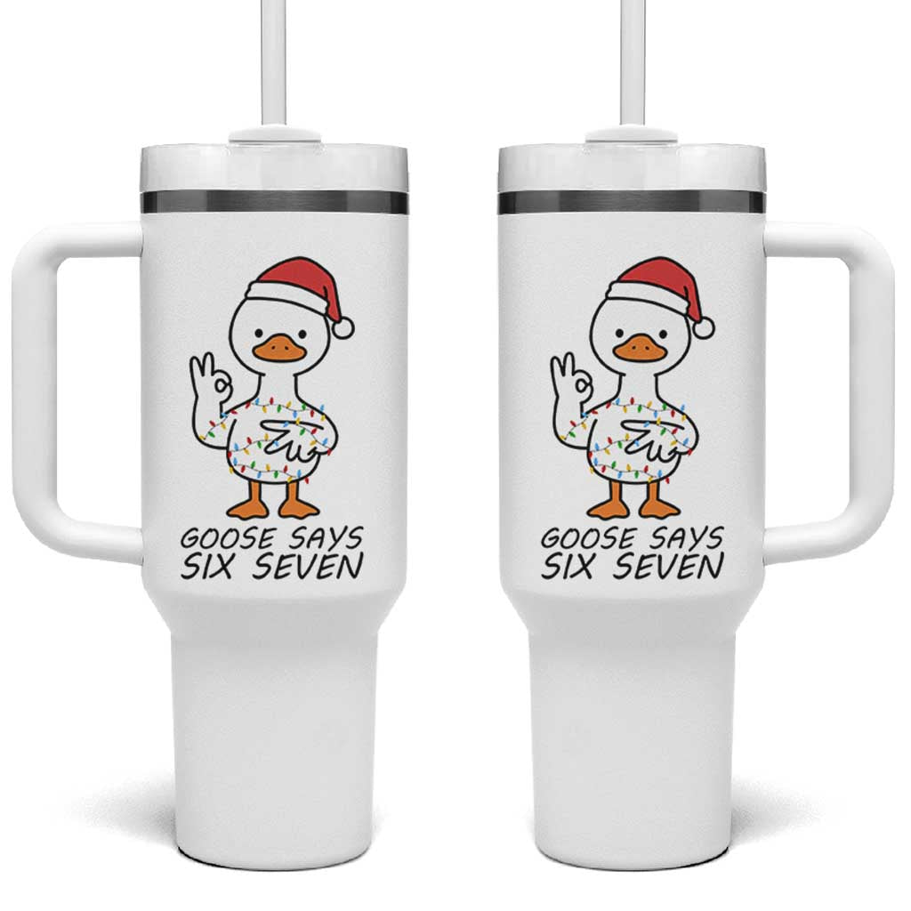 67 Six Seven Chirtsmas Meme Tumbler With Handle Funny Silly Goose - Wonder Print Shop