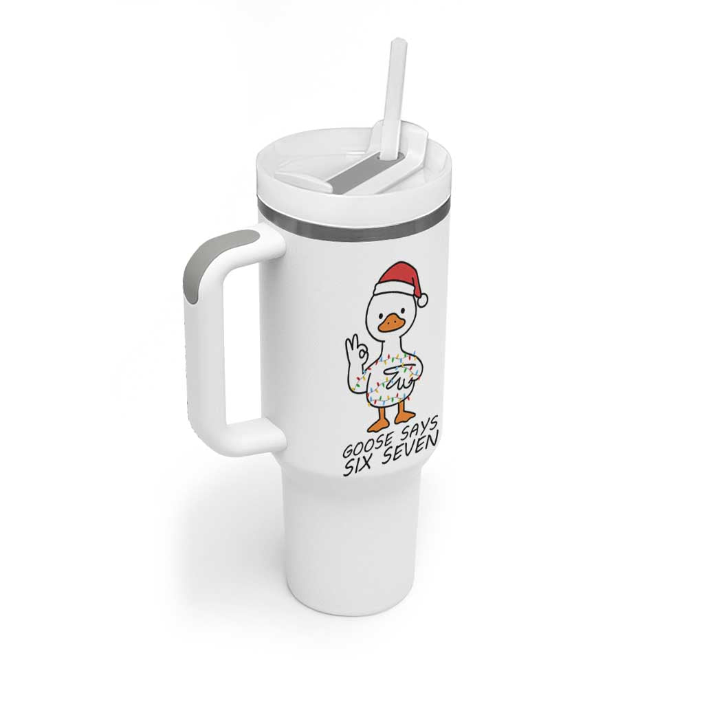 67 Six Seven Chirtsmas Meme Tumbler With Handle Funny Silly Goose - Wonder Print Shop