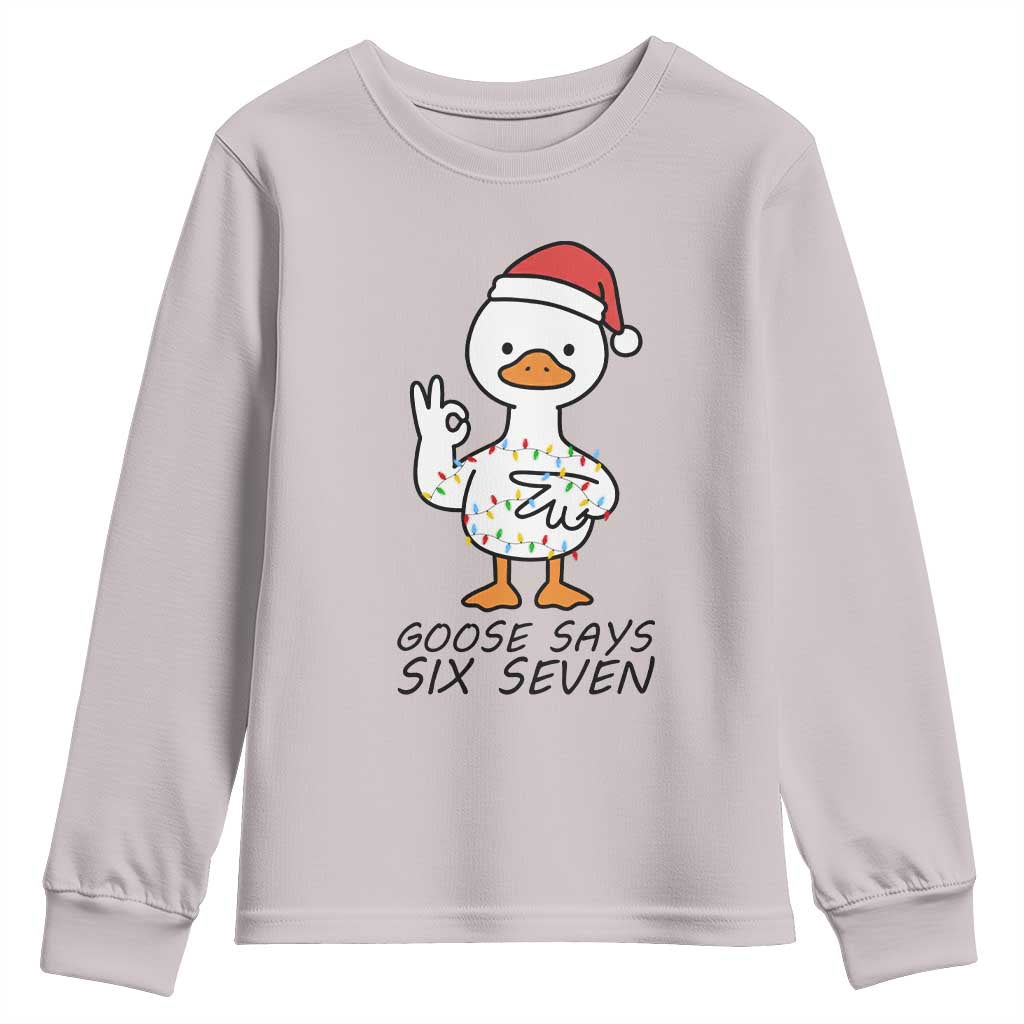 67 Six Seven Chirtsmas Meme Youth Sweatshirt Funny Silly Goose - Wonder Print Shop
