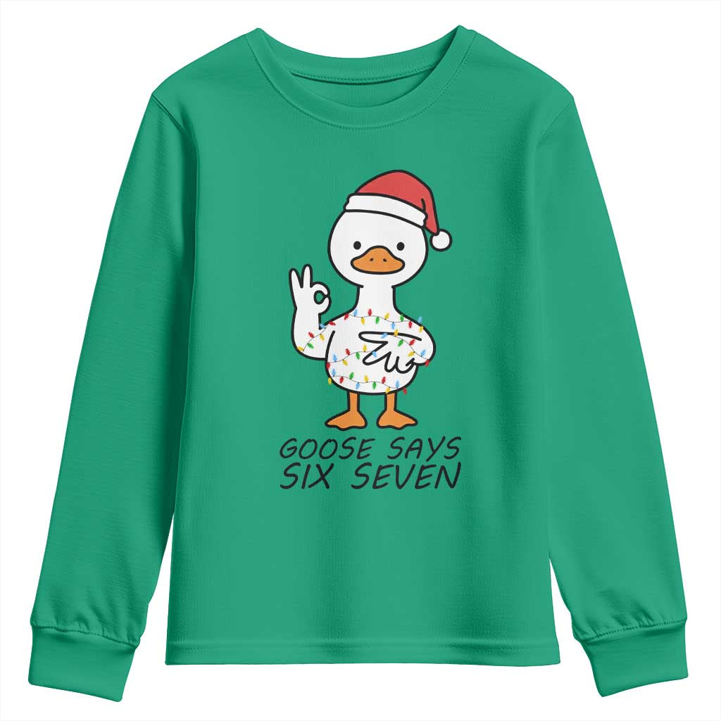 67 Six Seven Chirtsmas Meme Youth Sweatshirt Funny Silly Goose - Wonder Print Shop