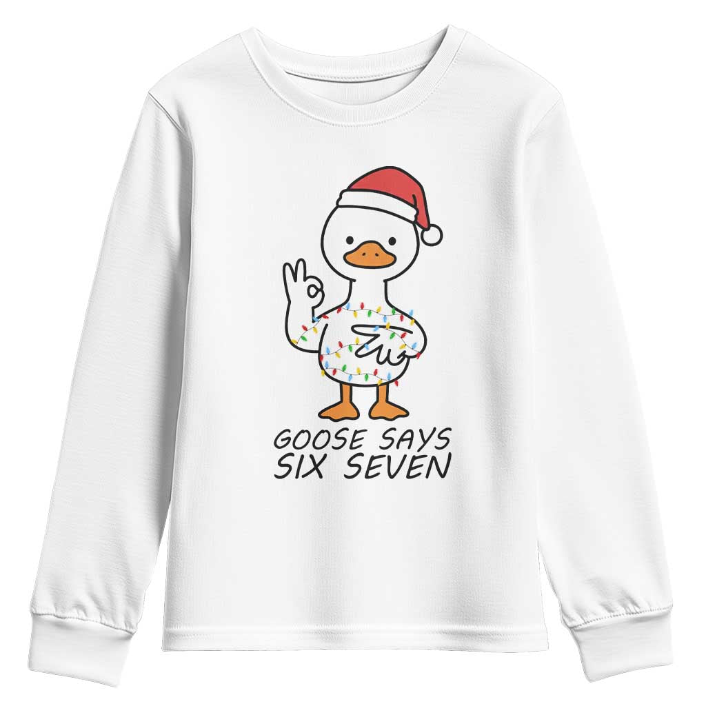 67 Six Seven Chirtsmas Meme Youth Sweatshirt Funny Silly Goose - Wonder Print Shop