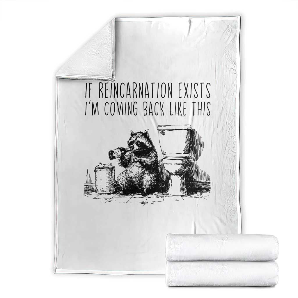 Funny Drunk Raccoon Throw Blanket Trashed Panda Meme - Wonder Print Shop