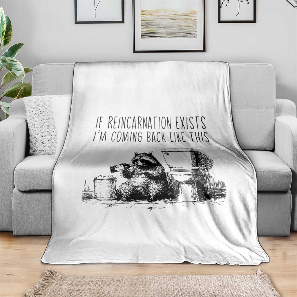 Funny Drunk Raccoon Throw Blanket Trashed Panda Meme - Wonder Print Shop