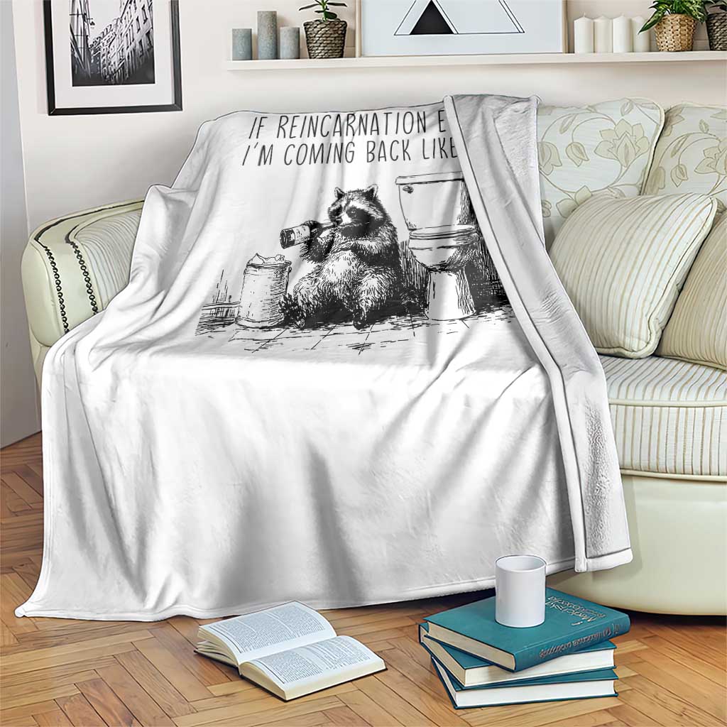 Funny Drunk Raccoon Throw Blanket Trashed Panda Meme - Wonder Print Shop