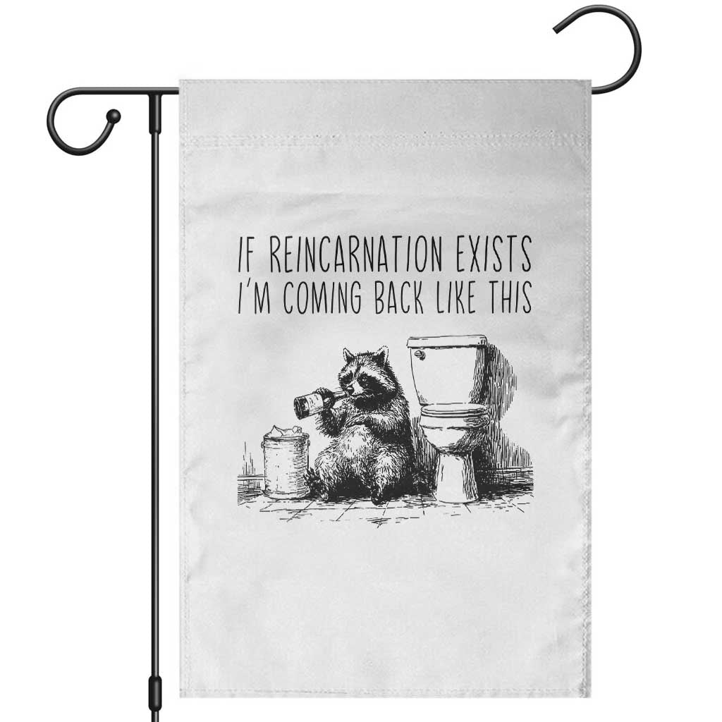 Funny Drunk Raccoon Garden Flag Trashed Panda Meme - Wonder Print Shop
