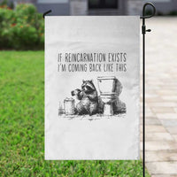 Funny Drunk Raccoon Garden Flag Trashed Panda Meme - Wonder Print Shop