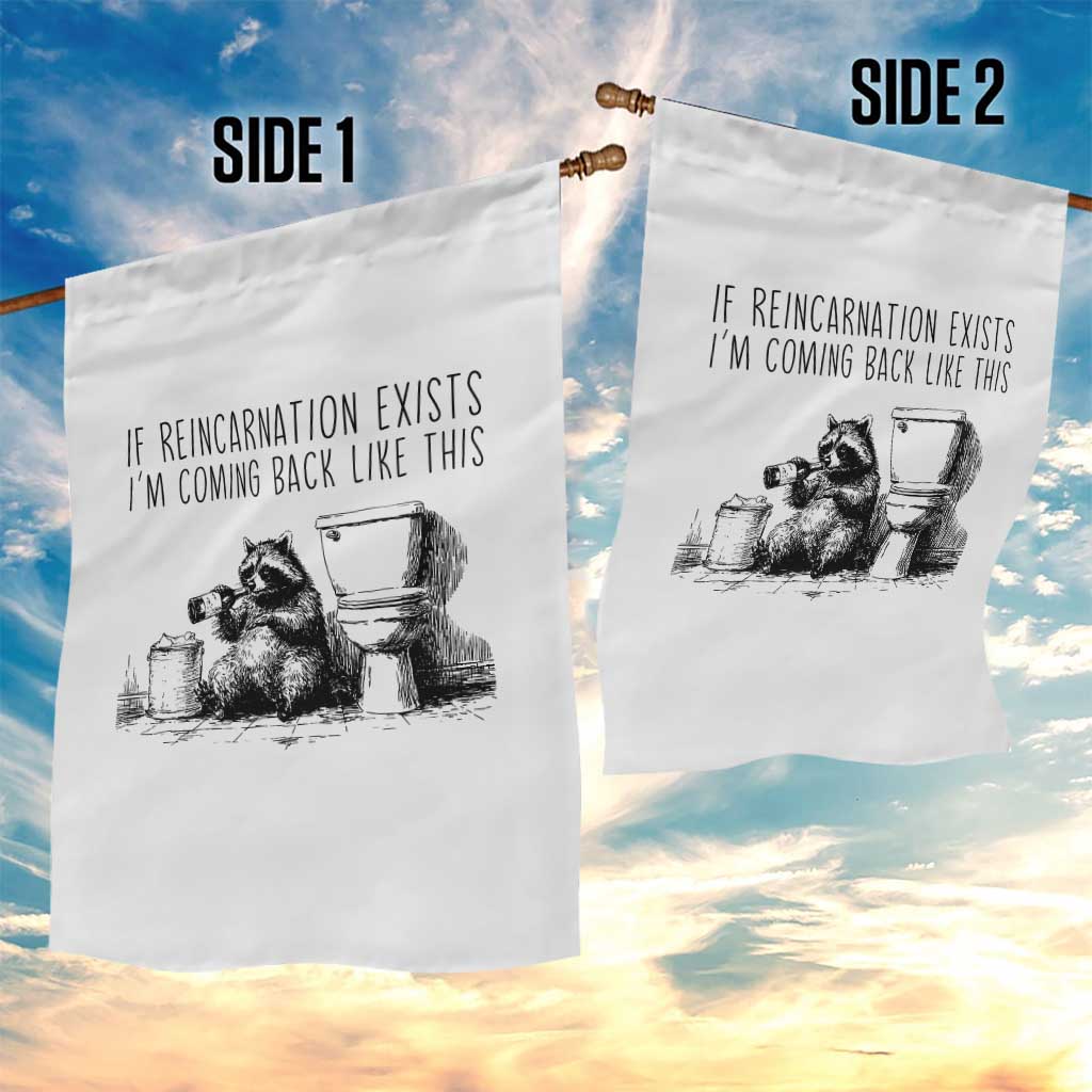 Funny Drunk Raccoon Garden Flag Trashed Panda Meme - Wonder Print Shop
