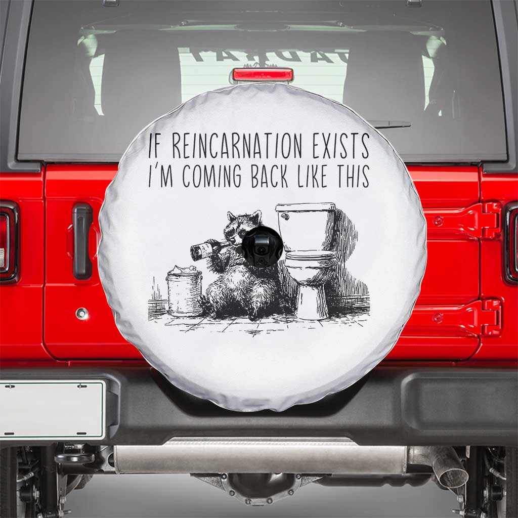 Funny Drunk Raccoon Spare Tire Cover Trashed Panda Meme - Wonder Print Shop