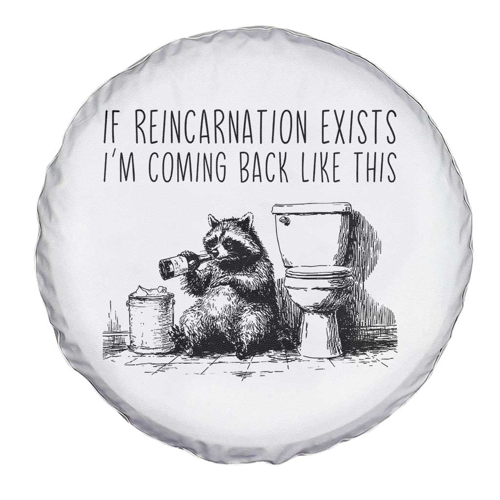 Funny Drunk Raccoon Spare Tire Cover Trashed Panda Meme - Wonder Print Shop