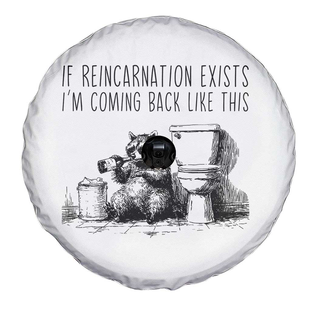 Funny Drunk Raccoon Spare Tire Cover Trashed Panda Meme - Wonder Print Shop
