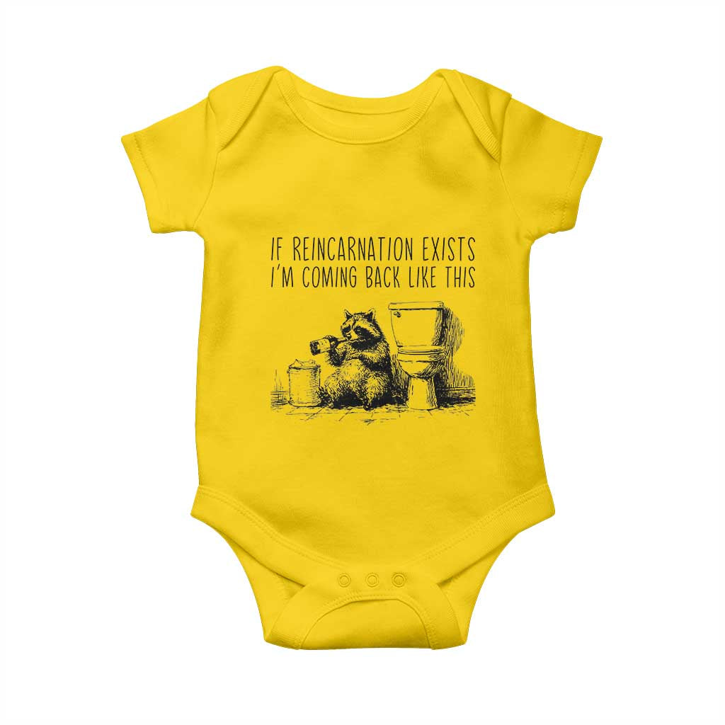 Funny Drunk Raccoon Baby Onesie Trashed Panda Meme - Wonder Print Shop