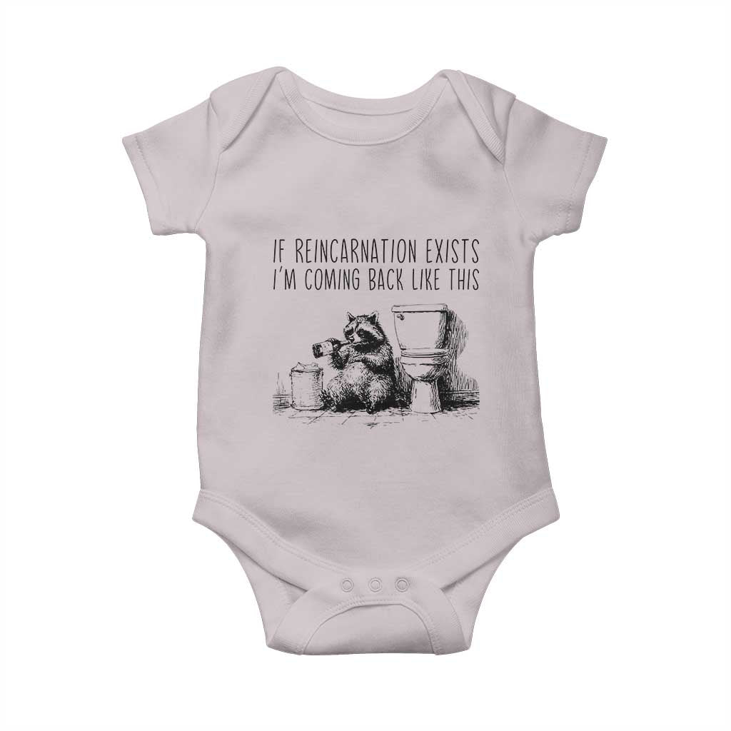 Funny Drunk Raccoon Baby Onesie Trashed Panda Meme - Wonder Print Shop