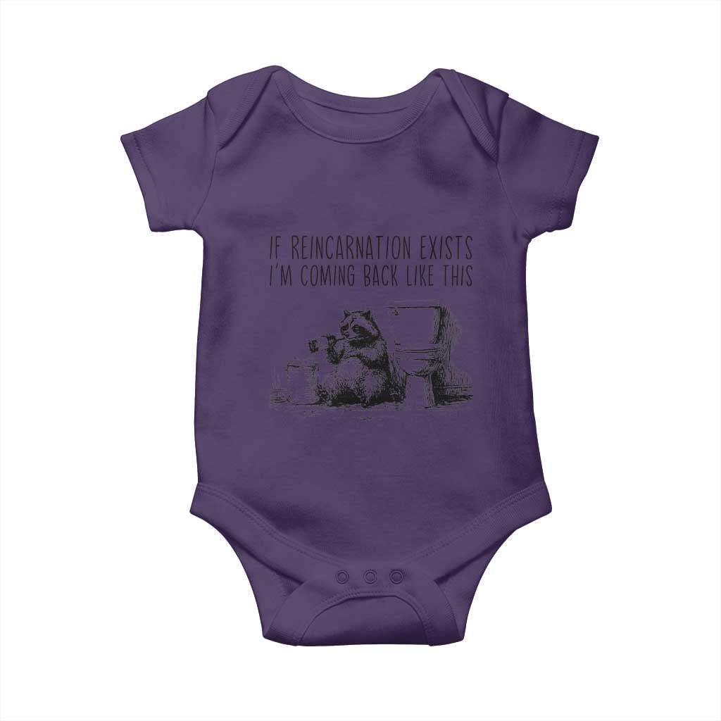 Funny Drunk Raccoon Baby Onesie Trashed Panda Meme - Wonder Print Shop