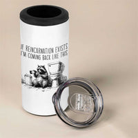 Funny Drunk Raccoon 4 in 1 Can Cooler Tumbler Trashed Panda Meme - Wonder Print Shop