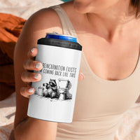 Funny Drunk Raccoon 4 in 1 Can Cooler Tumbler Trashed Panda Meme - Wonder Print Shop