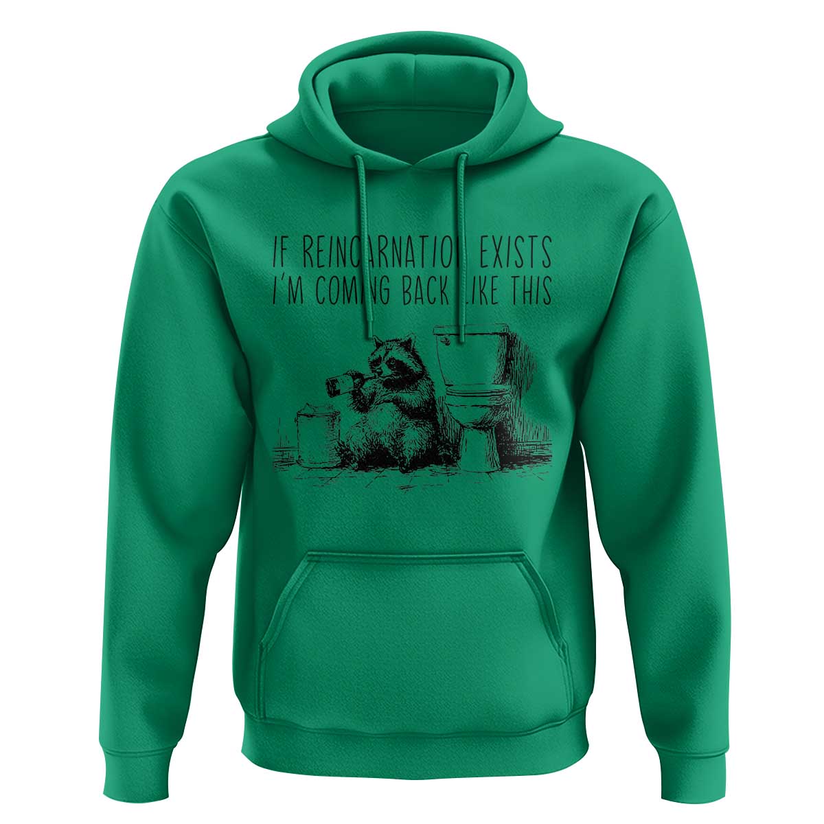 Funny Drunk Raccoon Hoodie Trashed Panda Meme - Wonder Print Shop