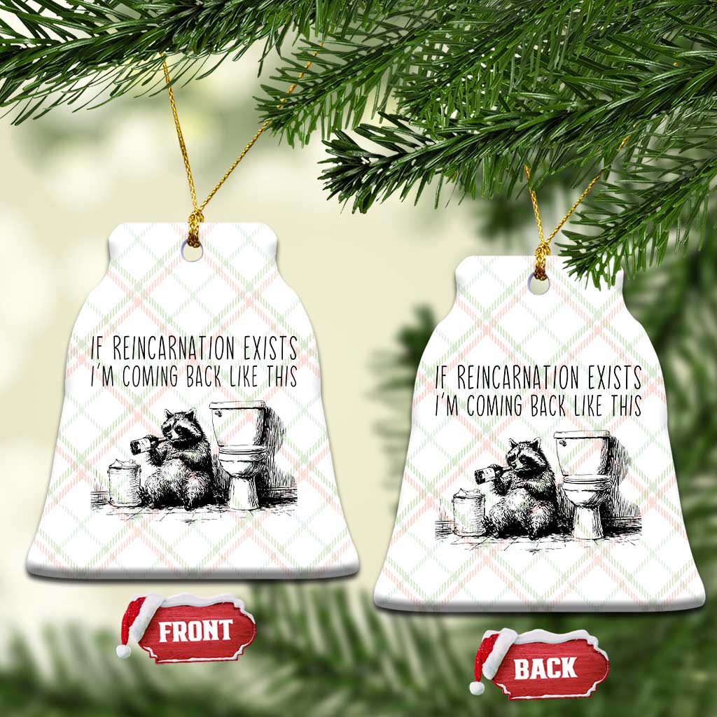 Funny Drunk Raccoon Ceramic Ornament Trashed Panda Meme - Wonder Print Shop