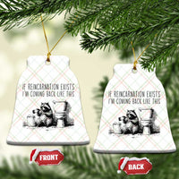 Funny Drunk Raccoon Ceramic Ornament Trashed Panda Meme - Wonder Print Shop