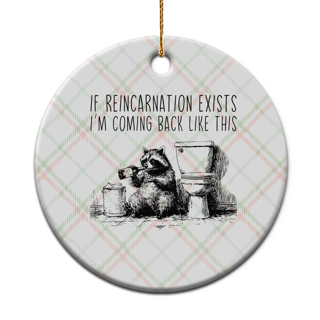 Funny Drunk Raccoon Ceramic Ornament Trashed Panda Meme - Wonder Print Shop