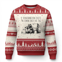 Funny Drunk Raccoon Ugly Christmas Sweater Trashed Panda Meme - Wonder Print Shop
