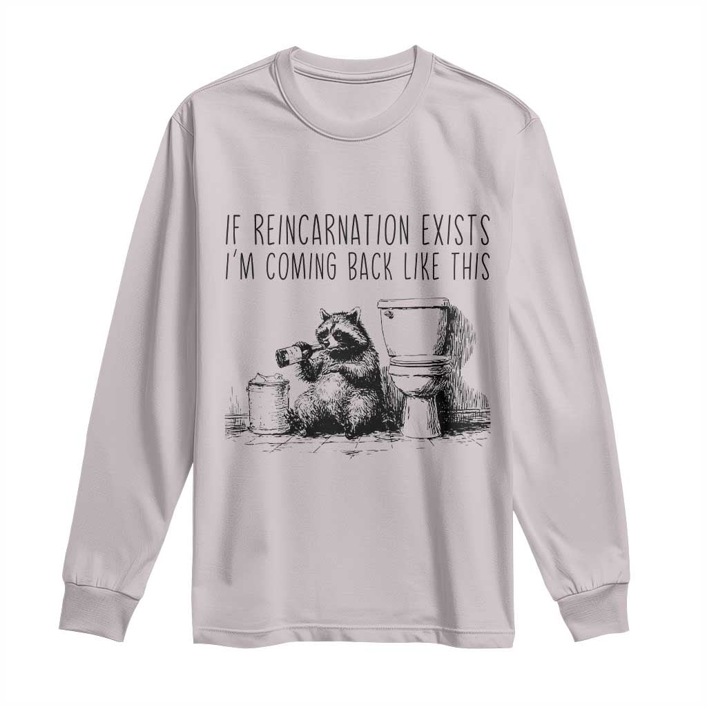 Funny Drunk Raccoon Long Sleeve Shirt Trashed Panda Meme - Wonder Print Shop