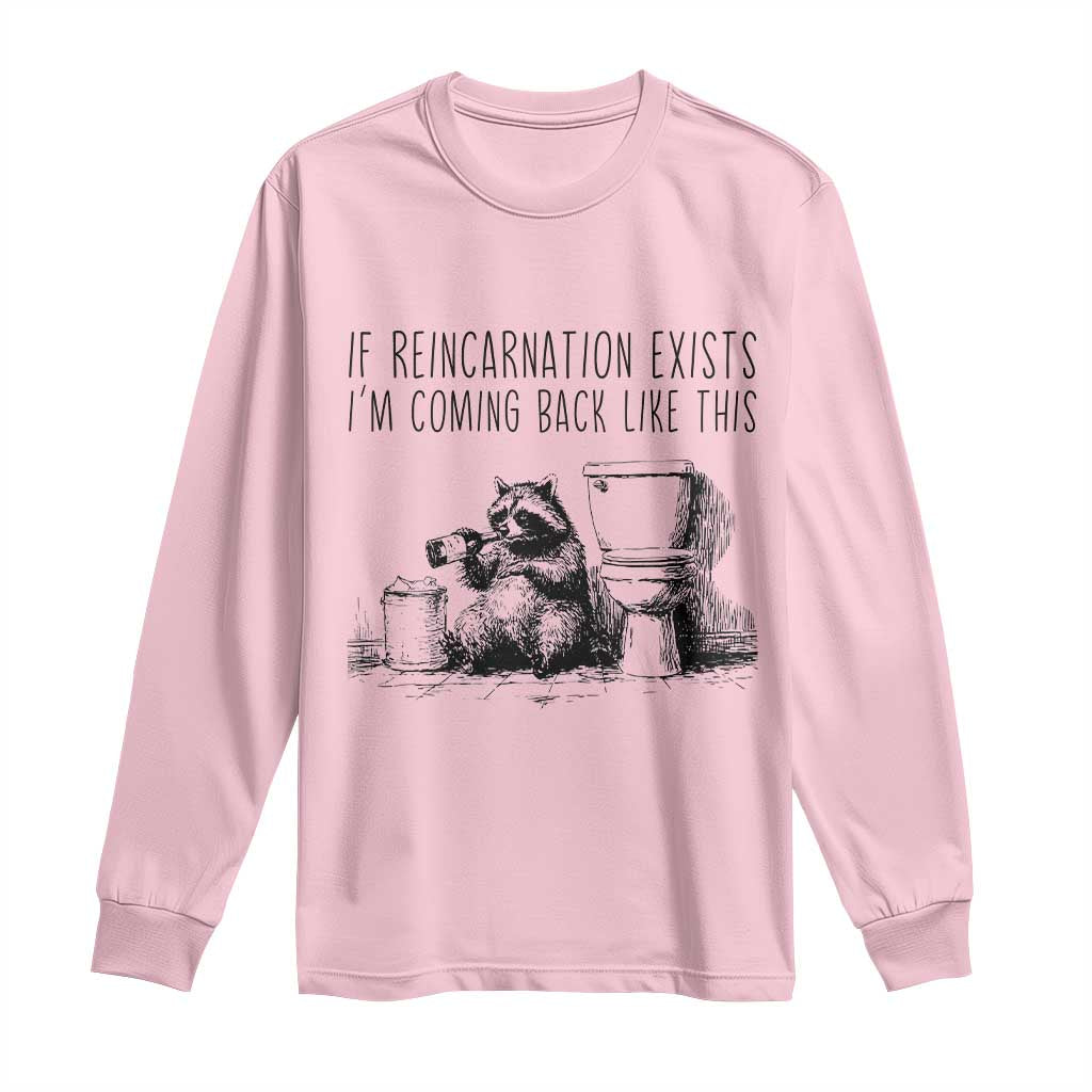 Funny Drunk Raccoon Long Sleeve Shirt Trashed Panda Meme - Wonder Print Shop